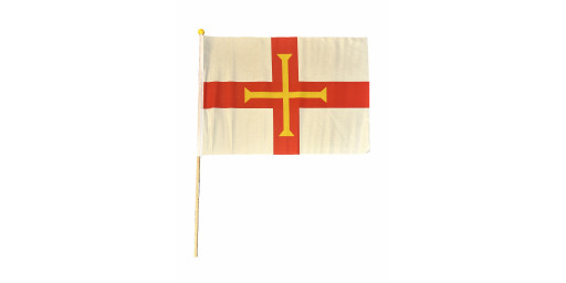 Guernsey handheld wooden flag